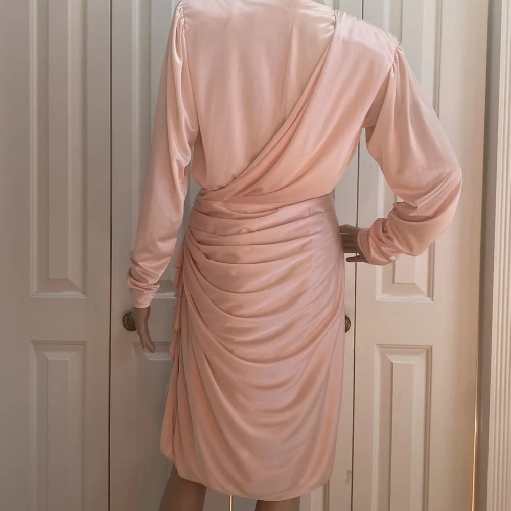 Betsy & Adam Vintage Pink Wrap Dress size Small - Picture 6 of 12